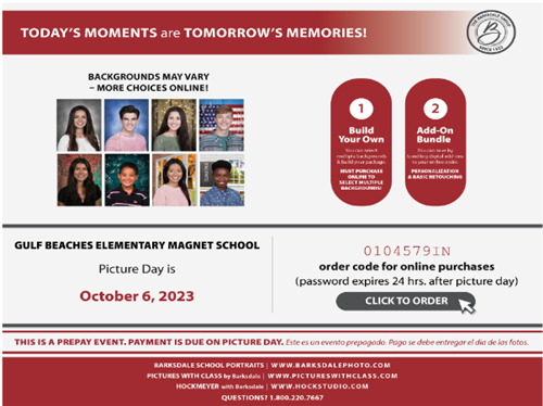  Picture Day Information